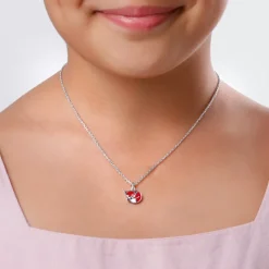 Silver Foxy Kids Pendant with Link Chain