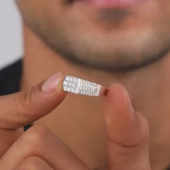 Silver Fuego Ring For Him