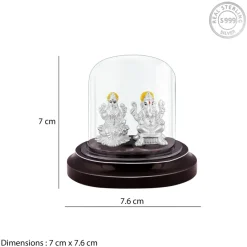 Silver Ganesh Lakshmi Idol