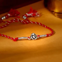 Silver Ganpati Motif Rakhi