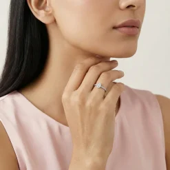 Silver Gentle Drop Ring