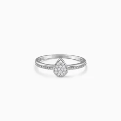 Silver Gentle Drop Ring