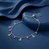 Silver Geometric Charm Choker Necklace