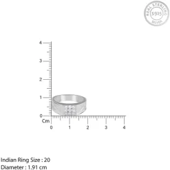 Silver Geometric Glimmer Ring For Him