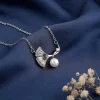 Silver Ginkgo Leaf Necklace