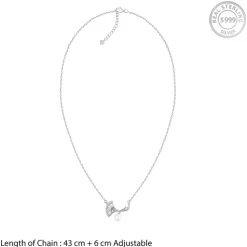 Silver Ginkgo Leaf Necklace
