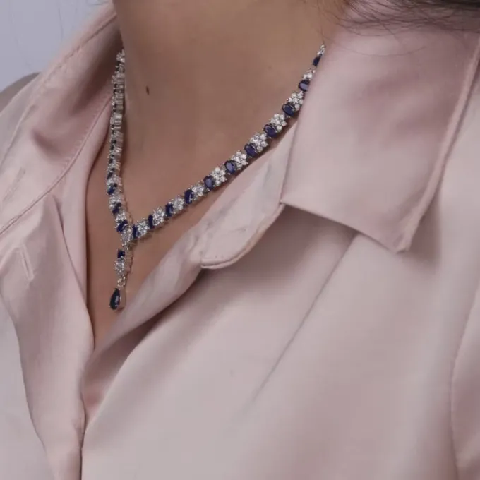 Silver Glamour In Colour Necklace