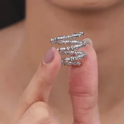 Silver Glitter Ring