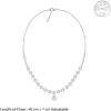 Silver Glittering Hexagon Necklace