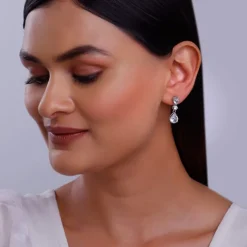 Silver Glowing Spark Earrings