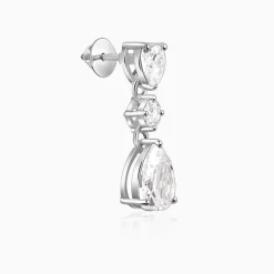 Silver Glowing Spark Earrings