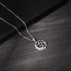Silver Graceful Om Pendant With Box Chain For Him