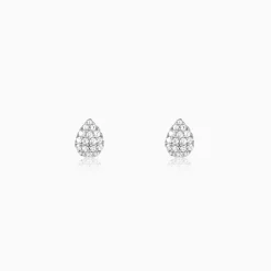 Silver Graceful Pear Earrings