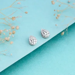 Silver Graceful Pear Earrings