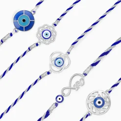 Silver Guardian Gaze Rakhi Combo (Set of 5)