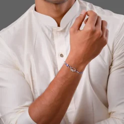 Silver Guardian Gaze Rakhi Combo (Set of 5)