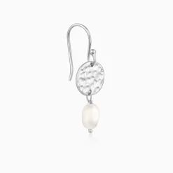 Silver Hammered Earrings