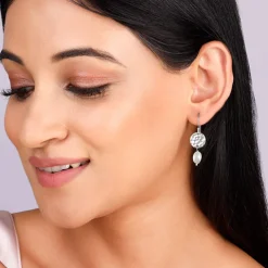 Silver Hammered Earrings