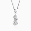 Silver Hanuman Pendant With Box Chain For Him