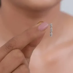 Silver Heart Drop Ear Piercings
