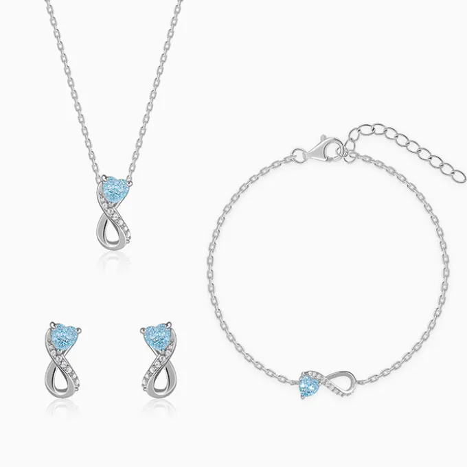 Silver Heart Everlasting Set of 3