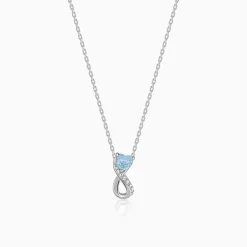 Silver Heart Everlasting Necklace