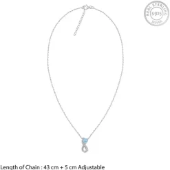 Silver Heart Everlasting Necklace