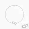 Silver Heart Interlocked Anklet