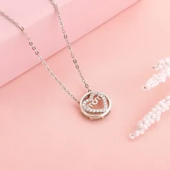 Silver Heart MOM Necklace