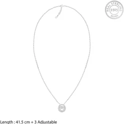 Silver Heart MOM Necklace
