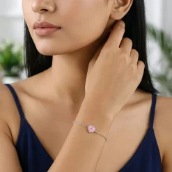 Silver Heart of Light Bracelet