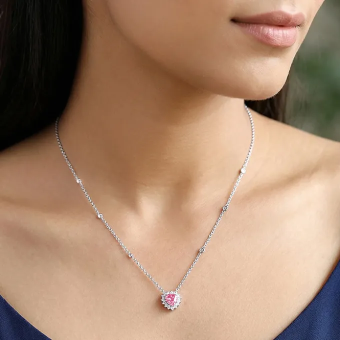 Silver Heart of Light Necklace