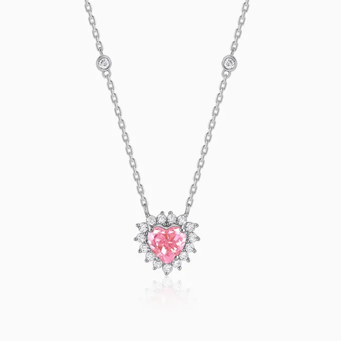 Silver Heart of Light Necklace