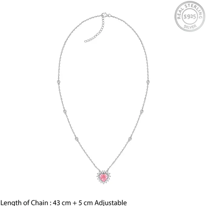 Silver Heart of Light Necklace