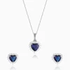 Silver Heart Of The Ocean Set