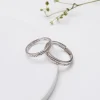 Silver Heartbeat Couple Rings