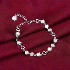 Silver Heartlock Bracelet
