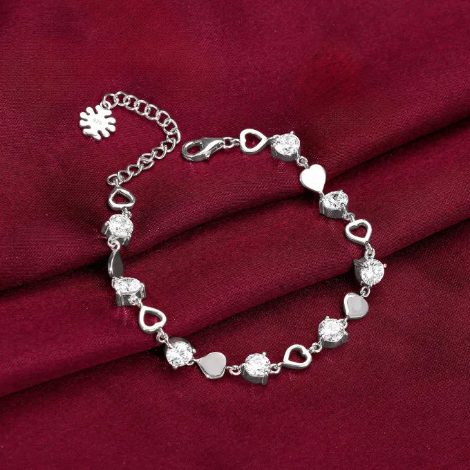Silver Heartlock Bracelet