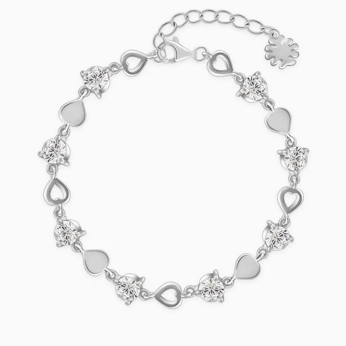 Silver Heartlock Bracelet