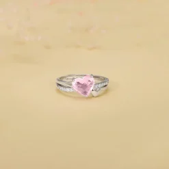 Silver Heart-to-Heart Ring