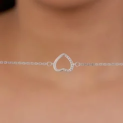 Silver Her Heart Bracelet