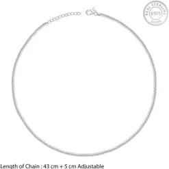 Silver Herringbone Box Chain