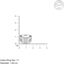 Silver Hexa Brilliance Ring For Him