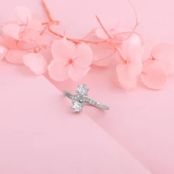 Silver Hollyhock Ring