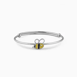 Silver Honey Pop Kids Bangle Bracelet