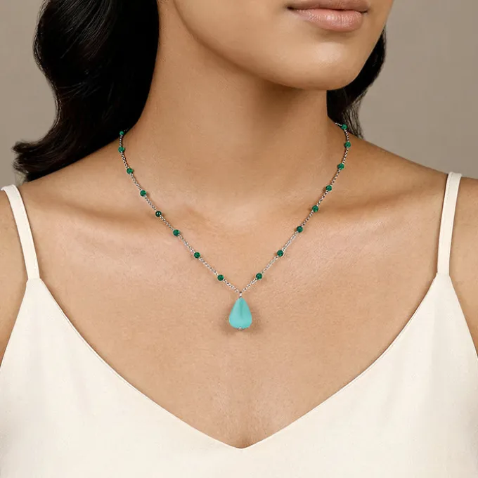 Silver Hue Flow Necklace