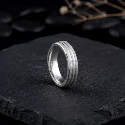 Silver Imperial Crest Band For Him