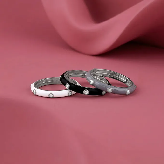 Silver Imperial Stack Rings
