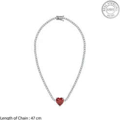 Silver Impressive Heart Necklace