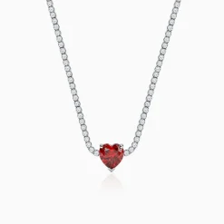 Silver Impressive Heart Necklace